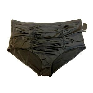 NWT Torrid Swim Bottom Black Ruched Front & Back Lined SZ‎ 5X